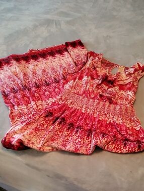 Faded Glory Pink & Fuchsia Patterned  Sundress